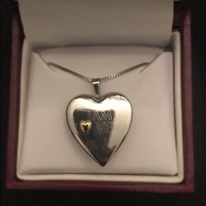 Silver “I Am Loved” heart locket